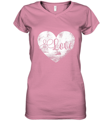 Love Valentines Day Heart Vintage Gift For Men Women Women's V-Neck T-Shirt Women's V-Neck T-Shirt - trendytshirts1