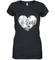 Love Valentines Day Heart Vintage Gift For Men Women Women's V-Neck T-Shirt Women's V-Neck T-Shirt - trendytshirts1