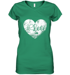 Love Valentines Day Heart Vintage Gift For Men Women Women's V-Neck T-Shirt Women's V-Neck T-Shirt - trendytshirts1