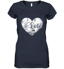 Love Valentines Day Heart Vintage Gift For Men Women Women's V-Neck T-Shirt Women's V-Neck T-Shirt - trendytshirts1
