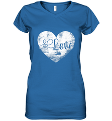 Love Valentines Day Heart Vintage Gift For Men Women Women's V-Neck T-Shirt Women's V-Neck T-Shirt - trendytshirts1