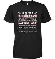 Spoiled Husband Property Of Freaking Wife Valentine's Day Men's Premium T-Shirt