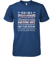 Spoiled Husband Property Of Freaking Wife Valentine's Day Men's Premium T-Shirt Men's Premium T-Shirt - trendytshirts1