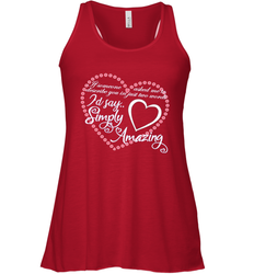 Describe your lover in two words symply amazing Valentine Women's Racerback Tank