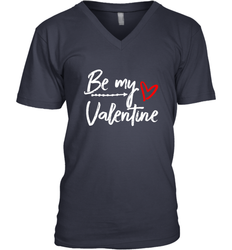Be My Valentine Cute Love Heart Valentines Day Quote Gift Men's V-Neck