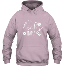 St Patricks Day Shirt One Lucky Mama Clover Shamrock Green Hooded Sweatshirt Hooded Sweatshirt - trendytshirts1