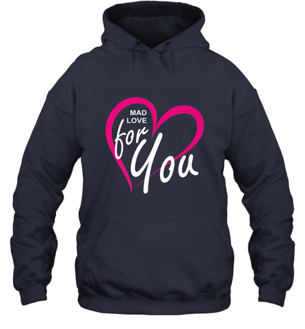 Pink Heart Valentine's Day Gifts Boyfriend Girlfriend Love Hooded Sweatshirt