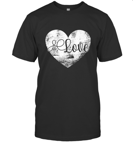 Love Valentines Day Heart Vintage Gift For Men Women Men's T-Shirt Men's T-Shirt / Black / S Men's T-Shirt - trendytshirts1